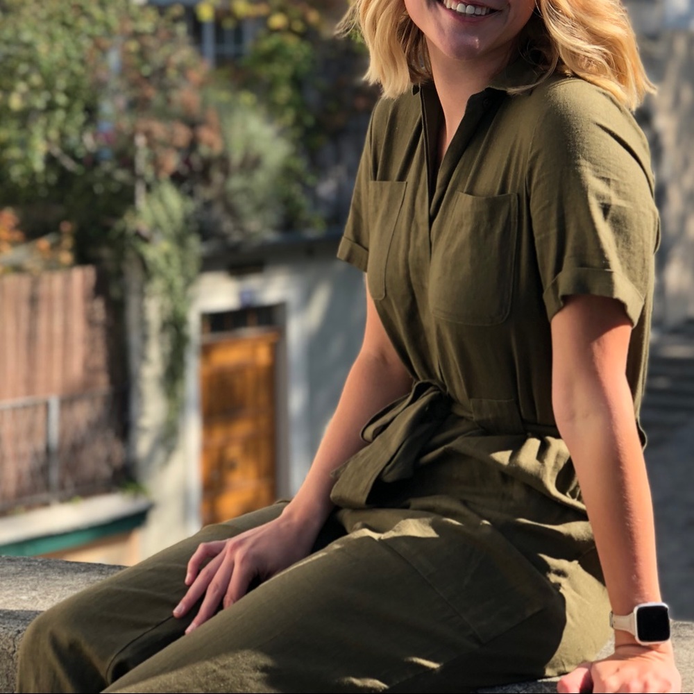 Olive Green Jumpsuit — A New Day Size L